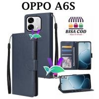 ราคา OPPO A6S FLIP LEATHER CASE PREMIUM - FLIP WALLET LEATHER สําหรับ OPPO A6S - WALLET CASE | FLIP COVER หนัง | ปกหนังสือ | FLIP CASE (47511604849)