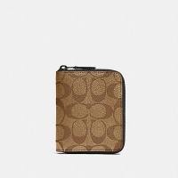 ราคา กระเป๋าสตางค์ COACH MEDIUM ZIP AROUND WALLET IN SIGNATURE CANVAS (12211611170)