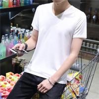 ราคา ✨T-SHIRT เสื้อยืด คอวี แขนสั้น สีพื้น ผ้าCotton100% (สีขาว)✨ (5467652144)