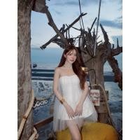 ราคา kulist เดรสงานป้าย เกาะอกผ้ามุ้ง (43011808552)