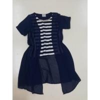 ราคา เดรสสั้น ผ้าชีฟอง สีกรมท่า (23732012651)
