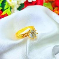 ราคา W07 แหวนแฟชั่น*** แหวนฟรีไซส์** แหวนทอง แหวนใบมะกอก แหวนทองชุบ แหวนทองสวย (41483308124)