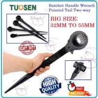 ราคา 32 มม.-55 มม.ขนาดใหญ่คู่ด้านข้าง RATCHET SPANNER SCAFOLDING WRENCH ชี้หางสองทาง Quick Spannar ประแจชุดเครื่องมือ (56865052918)