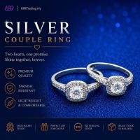 ราคา S925 Stering Silver Diamond Aura Ring S925 แหวนหลักเงิน (55660797064)