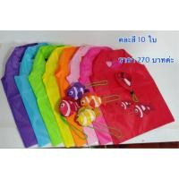 ราคา พร้อมส่งค่ะ ถุงผ้า กระเป๋าพับเก็บได้ ถุงช้อปปิ้งพับเก็บได้รูปปลานีโม่ คละสี 10 ใบ ( เฉลี่ยใบละ 27 บาท ราคา 270 บาทค่ะ ) (2655864130)
