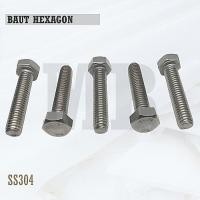 ราคา กลอนหกเหลี่ยมสแตนเลส 1/4 X 3/4 - กลอนหกเหลี่ยม 1/4X3/4 SS304 / SUS304 / A2-70 กลอนหกเหลี่ยมเกลียวเต็ม (46912191210)