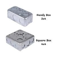 ราคา Handy box บ๊อกเหล็กฝัง 2x4 Square box บ๊อกเหล็กฝัง 4x4 แบบตื้น ฝาปิดทึบ บ็อกเหล็กฝัง (26438895845)