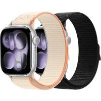 ราคา สายนาฬิกาข้อมือไนลอนปักลายคลื่นสีคู่ใหม่ แพ็ค 2 ชิ้น ใช้ได้กับ iWatch Ultra2 S10 S9 S8 SE สายถักกีฬาปรับได้ สีบล็อกนุ่ม สําหรับ Apple Watch ทุกขนาด (57916513188)