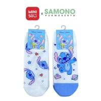 ราคา Miniso Disney Stitch Ankle Socks 1 คู่ / ถุงเท้าลาย (41481386051)