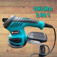 ราคา OKURA เครื่องขัดกระดาษทราย ใช้ไฟฟ้า 3IN1 ขัดสีรถยนต์ 5 นิ้ว ขัดไม้ ขัดเหล็ก ขัดปูน พร้อมโถเก็บฝุ่น (14661753886)