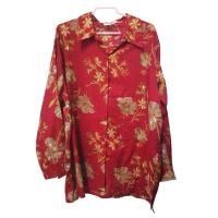 ราคา เสื้อเชิ้ตแขนยาว ลายดอกสีแดง (21296512075)