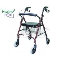 ราคา สีแดง FASICARE Rollator ล้อ 8 นิ้ว รุ่น 512R ฟาสซิแคร์ โรลเลเตอร์ รถเข็นช่วยเดิน อุปกรณ์ช่วยเดินแบบ 4 ขา (29584229599)