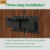 ราคา QUIBLO Flip Gate Latch, พร้อมสกรูล็อคประตูที่ทนทาน, Heavy-Duty Anti-Rust Weather Resistance Fence Latch ประตู Barn (56764013022)