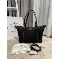 ราคา Prada Tessuto Saffian Nylon and Leather Shopping Tote Bag (2 way) BR4253 (10899410182)