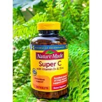 ราคา ‼️ลดแรง‼️Nature Made Super C with Vitamin D3&Zinc 200 tablets วิตามินซี ดี ซิงค์ (28780568521)
