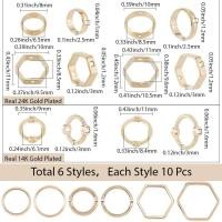 ราคา SUNNYCLUE 1 กล่อง 60 ชิ้น 6 สไตล์จริง 24 พันทองเหลืองชุบทองกรอบโลหะลูกปัดรอบแหวนลูกปัดกรอบโบราณ Hollow Connector Link Charm Beading Spacers สําหรับเครื่องประดับทําสร้อยข้อมือ Ne (54914626975)
