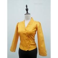 ราคา เสื้อไหมสีเหลือง เสื้อทำงานสีเหลือง เสื้อเหลืองออกงาน (1305184425)