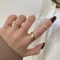 ราคา แหวน เซ็ท7ชิ้น เครื่องประดับ แหวนแฟชั่นสำหรับผู้หญิง สไตล์เกาหลี (14422018569)
