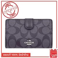 ราคา กระเป๋า coach f23553 BLACK SMOKE ของแท้ 100% จาก USA กระเป๋าสตางค์ coach แท้ พร้อมส่ง มีหน้าร้าน (7101753527)