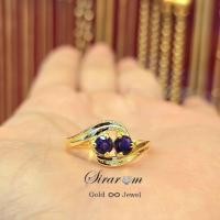 ราคา แหวนเงินชุบสีทอง พลอยอเมทิส (Amethyst Ring) เงินแท้ 92.5% พลอย: พลอยอเมทิสแท้ 2 เม็ด น้ำหนักรวม: 2.49 กรัมเบอร์ : 57 (45162868449)