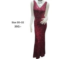 ราคา ชุดราตรี เดรสยาว งานปักเลื่อมลูกไม้ สีแดงไวน์ (41761223544)