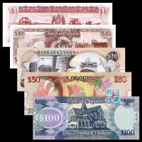 ราคา คอลเลกชันเหรียญแท้ กายนา 5 แผ่นเต็มชุด 1 10 20 50 100 ยี่ห้อใหม่ อู๋ อเมริกันต่างประเทศเหรียญธนบัตรจัดส่งภายใน 3 วัน อืม6030 (54363097967)