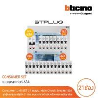ราคา BTicino ชุดตู้คอนซูเมอร์ ยูนิต 1เฟส 2สาย 240 โวลท์(ปลั๊ก-อิน)21ช่อง+เมนเบรกเกอร์63A+เบรกเกอร์ลูกย่อย (24968435384)