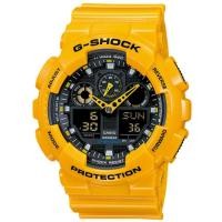ราคา Casio G-Shock นาฬิกาข้อมือผู้ชาย สายเรซิ่น รุ่น GA-100A,GA-100A-9A,GA-100A-9ADR - สีเหลือง (283184513)