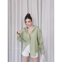 ราคา เสื้อเชิ้ตสีเขียว Cotton candy (25952245823)