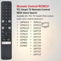 ราคา 50P6US 55P6US 65P6US ใหม่ RC901V FMR6 เสียงสําหรับ TCL android TV รีโมทคอนโทรล 50P65US 55P65US 65P65US 50P8M 55P8M 65P8M (49414449469)