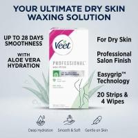 ราคา Veet Professional Wax Strips 20s ผิวแห้งว่านหางจระเข้กําจัดขนขา Body Perfect Finish Wipes (52816545792)