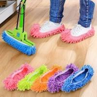 ราคา รองเท้าแตะทำความสะอาดพื้น, รองเท้าสวมแบบสบายสำหรับทำความสะอาดบ้าน, ไม้ถูพื้นเชนิลล์สำหรับทำความสะอาดพื้น, หัวไม้ถูพื้นที่ถอดออกได้, ปลอกรองเท้าแบบเงียบที่ซักล้างได้ (49615179907)