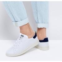 ราคา Adidas Originals Primeknit White and Navy Stan Smith Trainers (446242865)