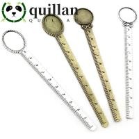 ราคา QUILLAN ที่คั่นหนังสือโบราณ, ไม้บรรทัด Cabochon ฐานไม้บรรทัดหนังสือ Cilp, DIY Cameo Retro 20 มม. Bronze Bookmark อุปกรณ์การเรียน (57616132755)