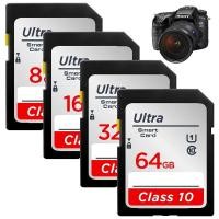 ราคา การ์ดหน่วยความจํา 32GB SD1XC SD1HC C10 128GB 64GB 8gb SD Card สําหรับกล้อง CANON SONY SRL 16GB 32GB (25103528941)