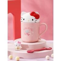 ราคา Sanrio ถ้วยเซรามิค hello kitty พร้อมฝาปิด (58165075587)