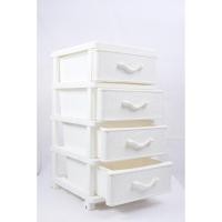 ราคา ตู้ลิ้นชัก 4 ชั้นลายหวายมีล้อสีขาว รุ่น A-007 (Closet Drawer) (1598253944)
