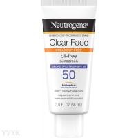 ราคา Neutrogena Clear Face Sunscreen Lotion for Acne-Prone Skin, Broad Spectrum SPF 50, ครีมกันแดดสําหรับผิวหน้าและผิวมัน, น้ํามัน, กลิ่นหอม- & Oxybenzone-Free, กันน้ํา, Matte, Unscen (48616601796)