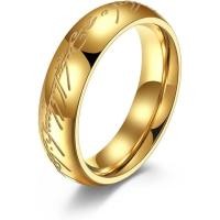 ราคา 6 มม.Lord of The Rings แหวนผู้ชายผู้หญิงทองเงิน Magic แหวนส่องสว่าง, แหวนแต่งงานส่องสว่าง, สวมใส่สบาย (43533610735)