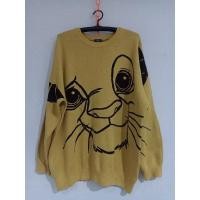 ราคา เสื้อสเวตเตอร์oversize ป้าย Disneyลายสิงโต(Lion King)สีเหลืองมัสตาร์ด (27467285878)
