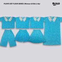ราคา Heylo - FLEUR SERIES - OneSet Pleats Pleated Couple / Pleated Suit for Adult Women / Sky Blue (41733034923)
