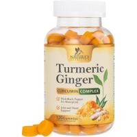 ราคา ขมิ้นชัน Curcumin 95% Curcuminoids พร้อมขมิ้นและพริกไทยขิงสําหรับการดูดซึม Joint port NonGMO Gluten Tastey Peach Flavour 120 (29695451294)