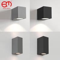 ราคา IP65 Waterproof indoor outdoor Led wall lights up down LED GU10 Led Wall Lamp Surface Mounted Cube Garden Porch Light (20293276552)