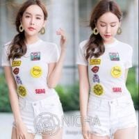 ราคา แซ่บบบมากก บอดี้สูทผ้าซีทรู ติดอาร์ม ป้ายnichaงานแท้ลายสวย ผ้ายืดได้เยอะค่ะ ช่วงล่างเป็นกระดุมแป๊ก ใส่ง่ายถอดง่าย (1984407604)