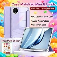 ราคา เคส Huawei MatePad Mini 8.8 นิ้วพร้อมช่องเสียบปากกาเคสแม่เหล็ก MatePad 11.5 PaperMatte Cover ด้านหลังโปร่งใสสําหรับ HUAWEI MatePad SE 11 นิ้ว (55762155081)