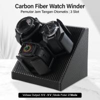 ราคา FRUCASE Watch Winder Carbon Fiber Automatic Watch Winder 3 Slots - SKW33 (57607355924)