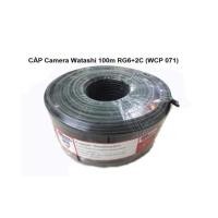 ราคา สายกล้องวงจรปิด RG6 พร้อมชุดสายไฟเลี้ยง แบรนด์ WATASHI (CABLE RG-6+2C*0.7 MM) ขด 100 เมตร #WCP071 (22612441585)