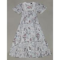 ราคา เดรสยาวลายวินเทจ ปักดอกไม้ตรงหน้าอกตกแต่งขอบด้วยลูกไม้ Size XL รอบอก 38" เอว32" ความยาว51" งานสวย #ลายวินเทจ (47962235777)