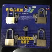 ราคา กุญแจทองเหลือง Solex Master Key 4ตัวชุด ขนาด 45มม. คอยาว (1742192299)