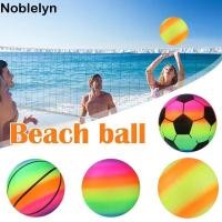 ราคา NOBLELYN ลูกฟุตบอลเด็ก, การจับคู่การฝึกอบรมเกมกลางแจ้ง Rainbow Beach ball, ฟิลเลอร์วอลเลย์บอลกีฬายางชายหาดเด็ก (28645306491)